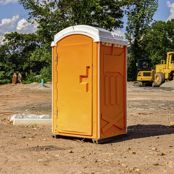 how often are the portable restrooms cleaned and serviced during a rental period in Buckman Minnesota